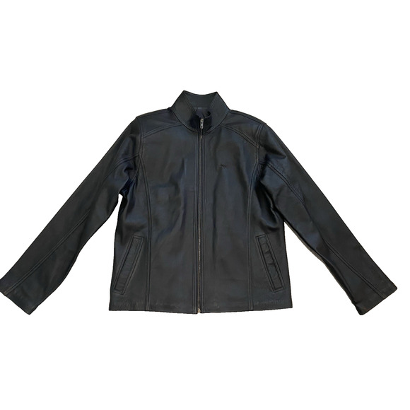 Cotacachi - Ecuador Moto Jacket M/L Extra-Large Black Leather Hipster Coat - Picture 1 of 13